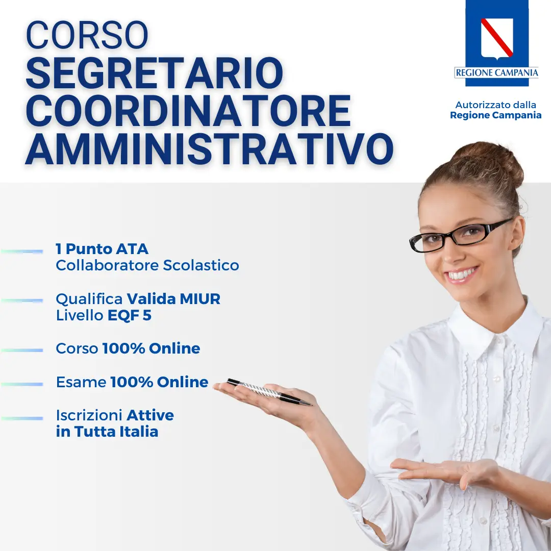 Corso Segretario Coordinatore Amministrativo