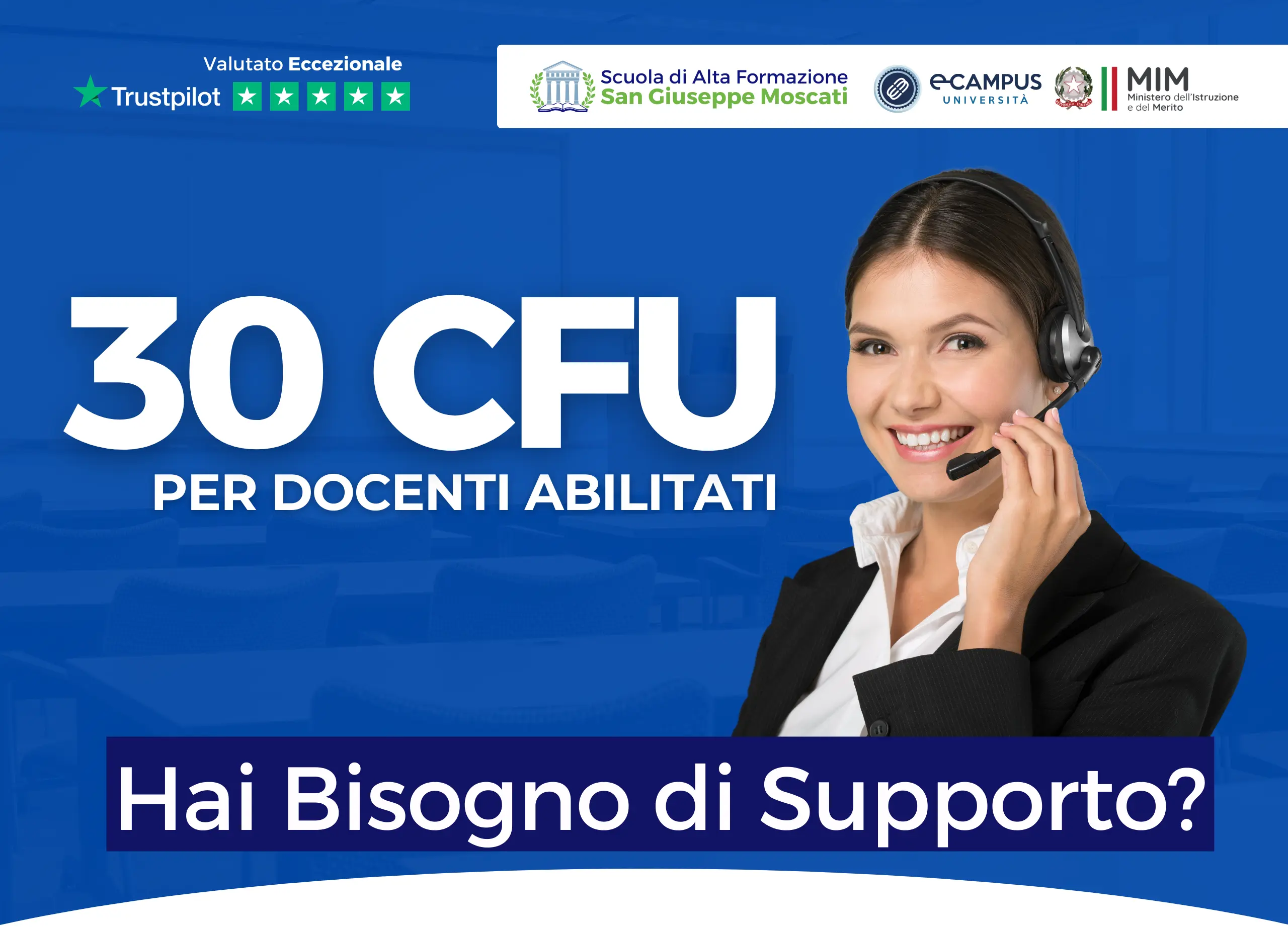 Banner promozionale per i 30 CFU per docenti abilitati