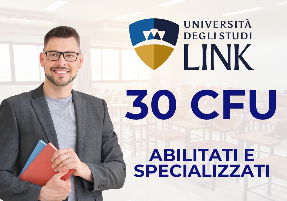 Banner promozionale per l'offerta dedicata all'ottenimento dei 30 CFU per l'insegnamento