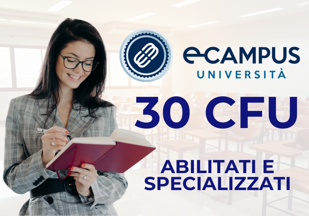 Banner promozionale per l'offerta dedicata all'ottenimento dei 30 CFU per l'insegnamento