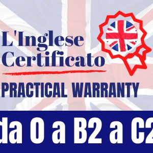 Banner promozionale del percorso "L'Inglese Certificato", che ti permette di ottenere una certificazione inglese da b2 a c2, anche partendo da zero