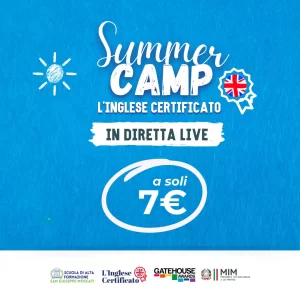 Banner pubblicitario del Summer Camp di Scuola Moscati